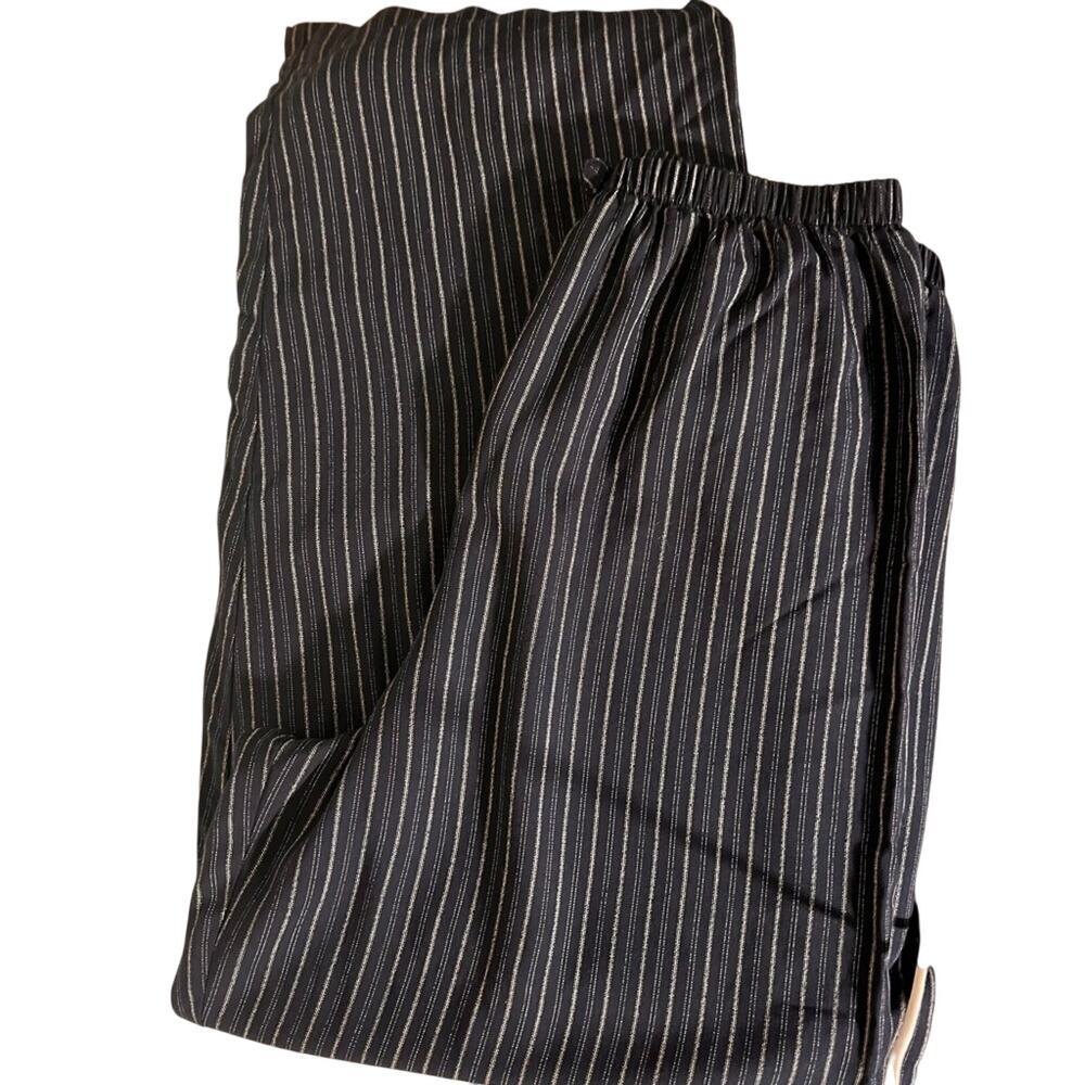 Liz Baker Essentials Pull On Dark Blue White Pin Strips Oversized Women’s Large